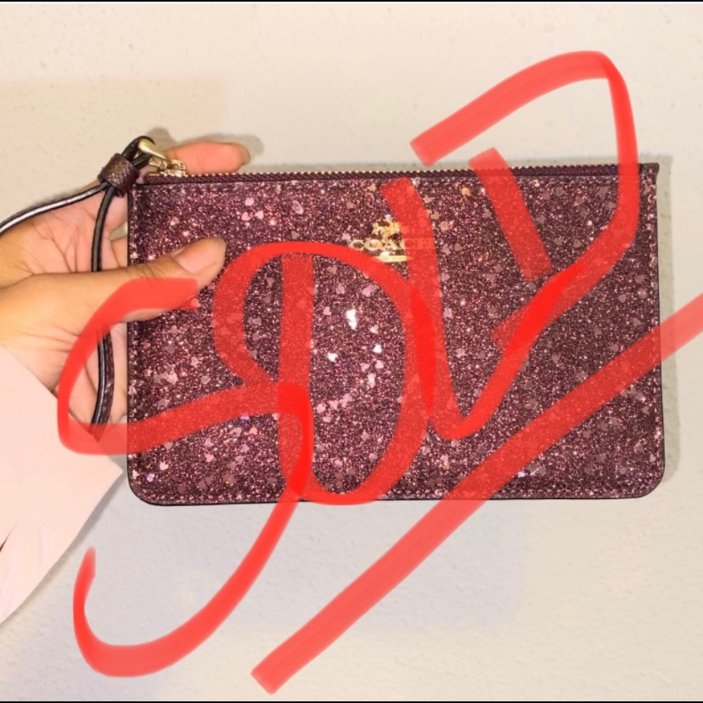 Glittery Coach wristlet ✨